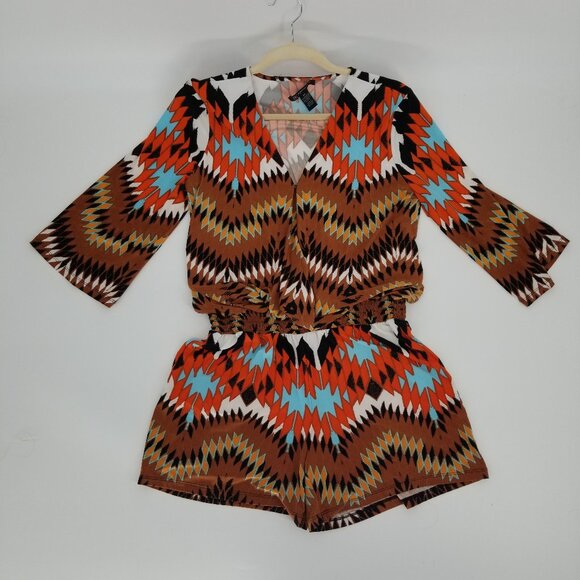 INC International Concepts Pants - Southwest Style Romper, PL - Perfect for Boho, Western, Festival, Beach, Cabin